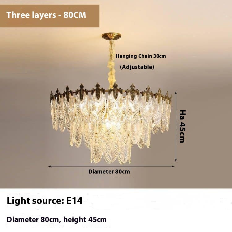 Glass Chandelier Living Room Simple Creative Bedroom Chandelier