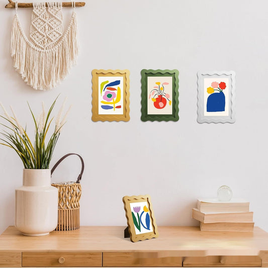 Wavy Frame Wooden Home Decoration Picture Frame