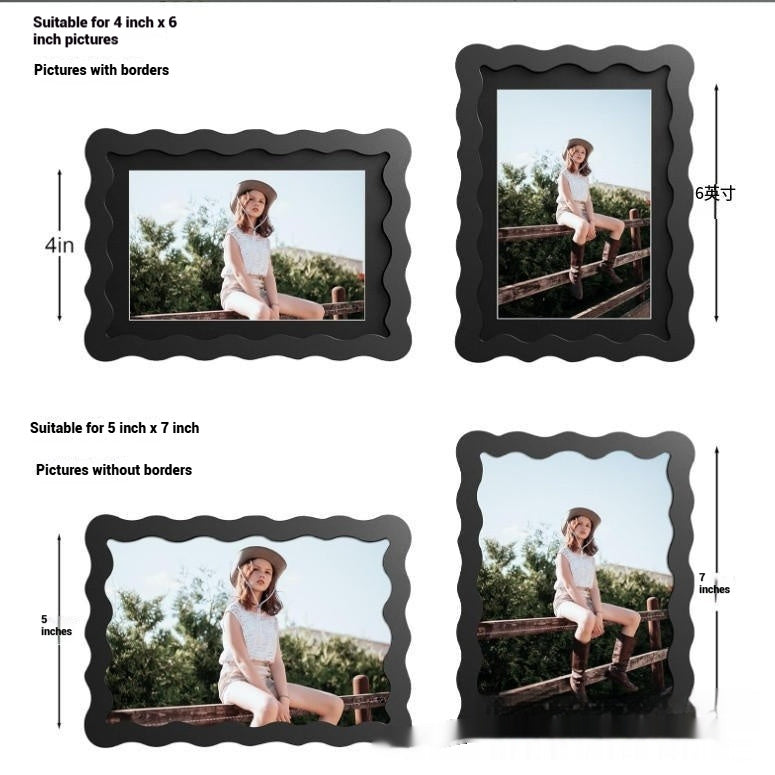 Wavy Frame Wooden Home Decoration Picture Frame